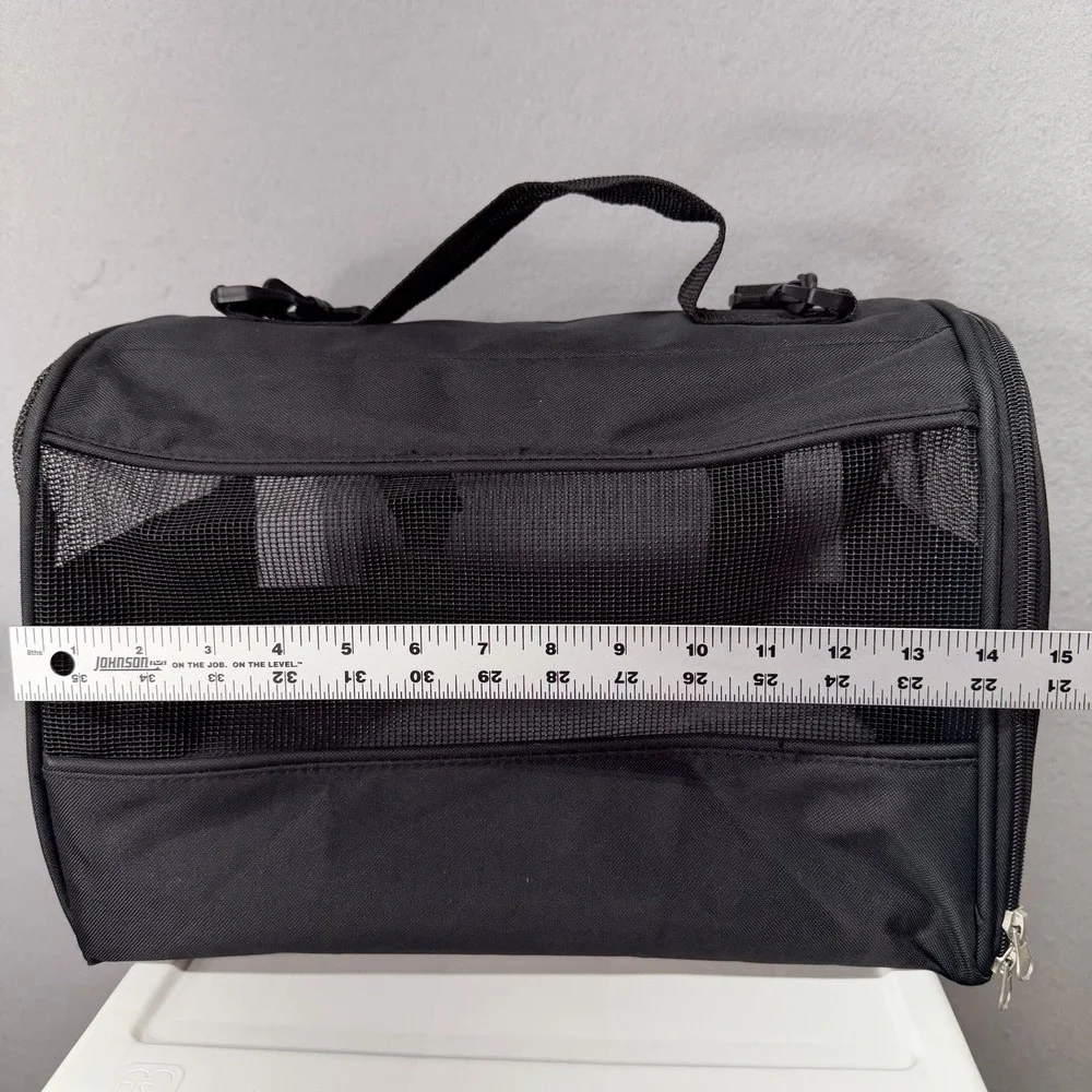 Soft Sided Pet Carrier Black Mesh Travel Bag Small Dog Cat‎ Portable